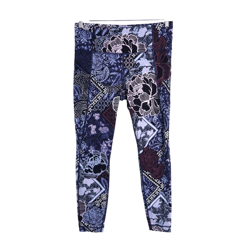 Athleta Patchwork Salutations 7/8 Legging Blue Mu… - image 2